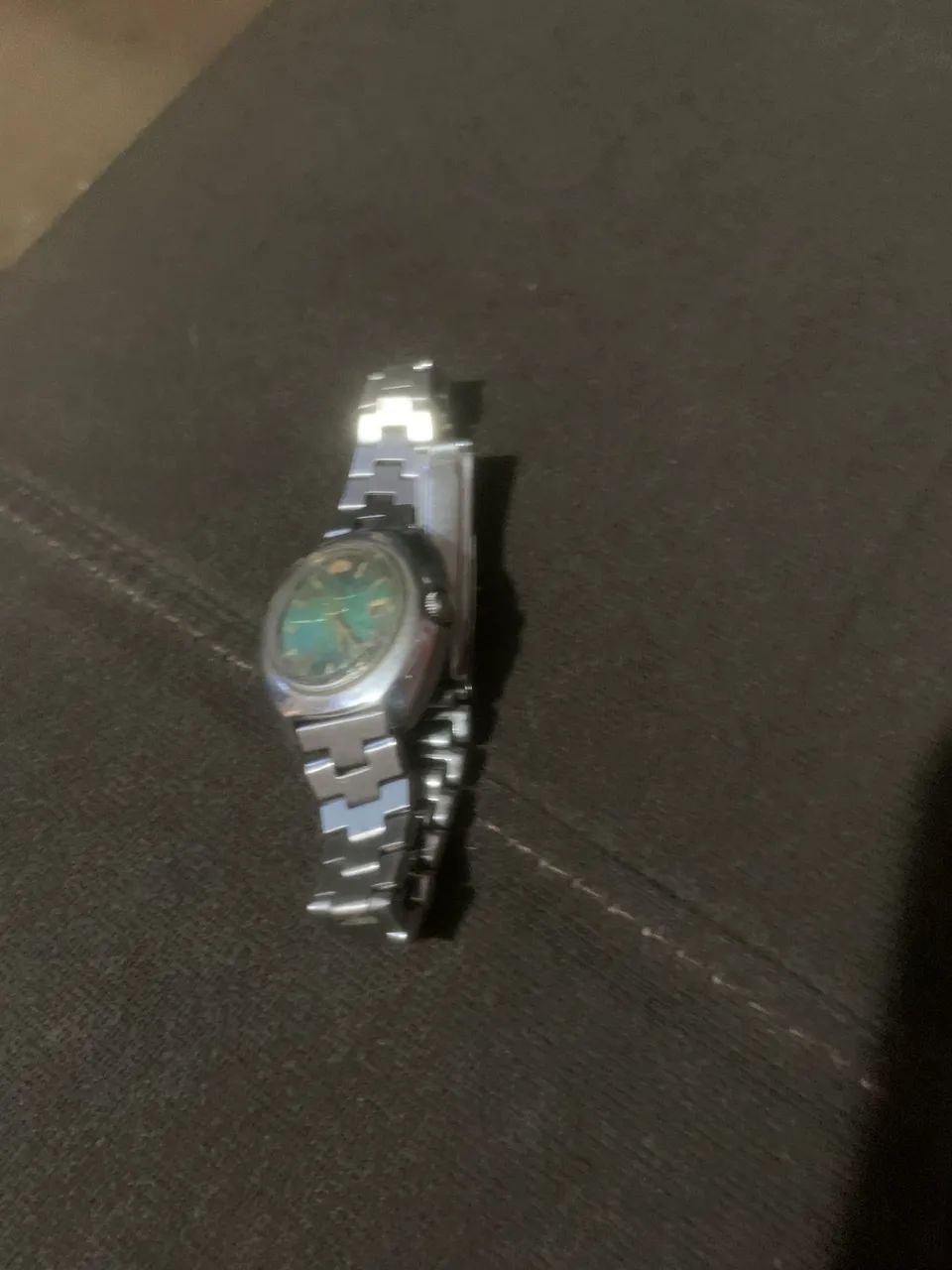 Orient Vintage automático com mostrador verde esmeralda c defeito - Foto 2