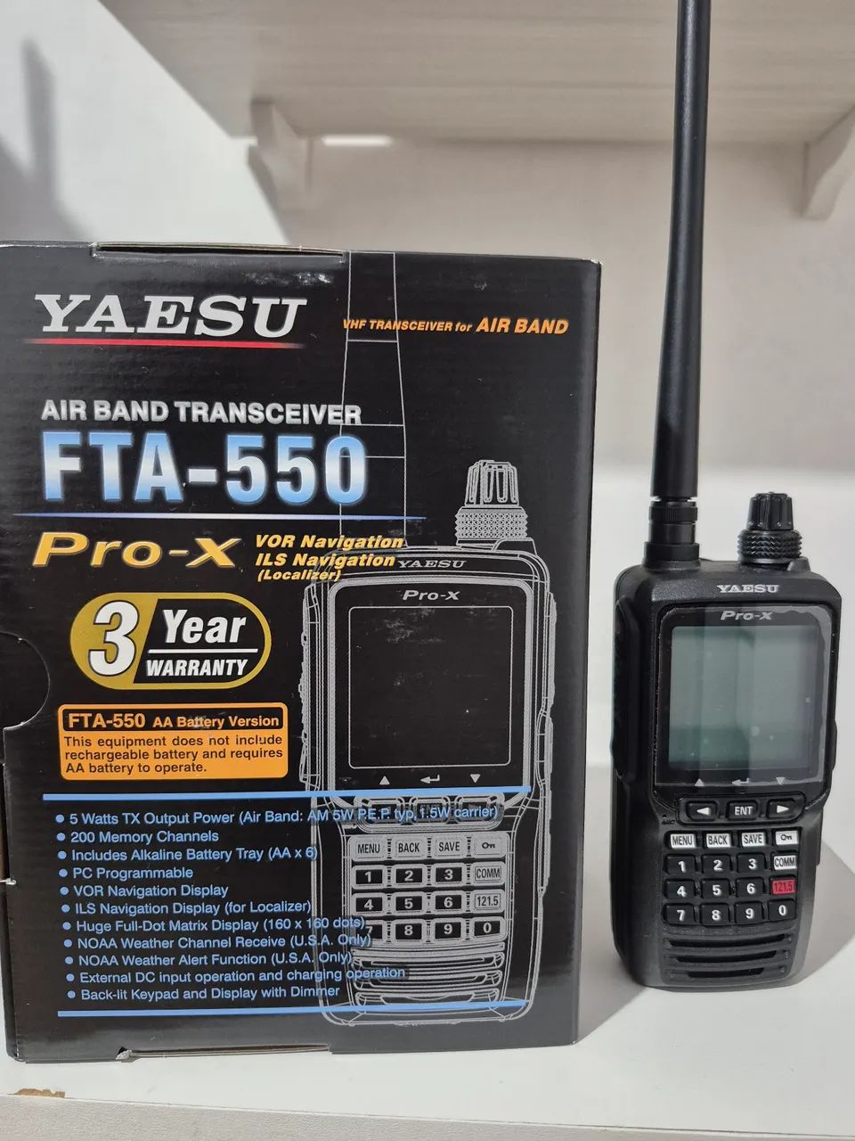 Rádio Aeronáutico Yaesu FTA 550 AA
