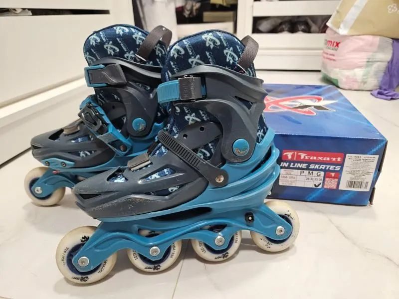 Patins Traxart X-Light Ajustável 33/36 + Kit de Proteção (Tamanho P) - Foto 5