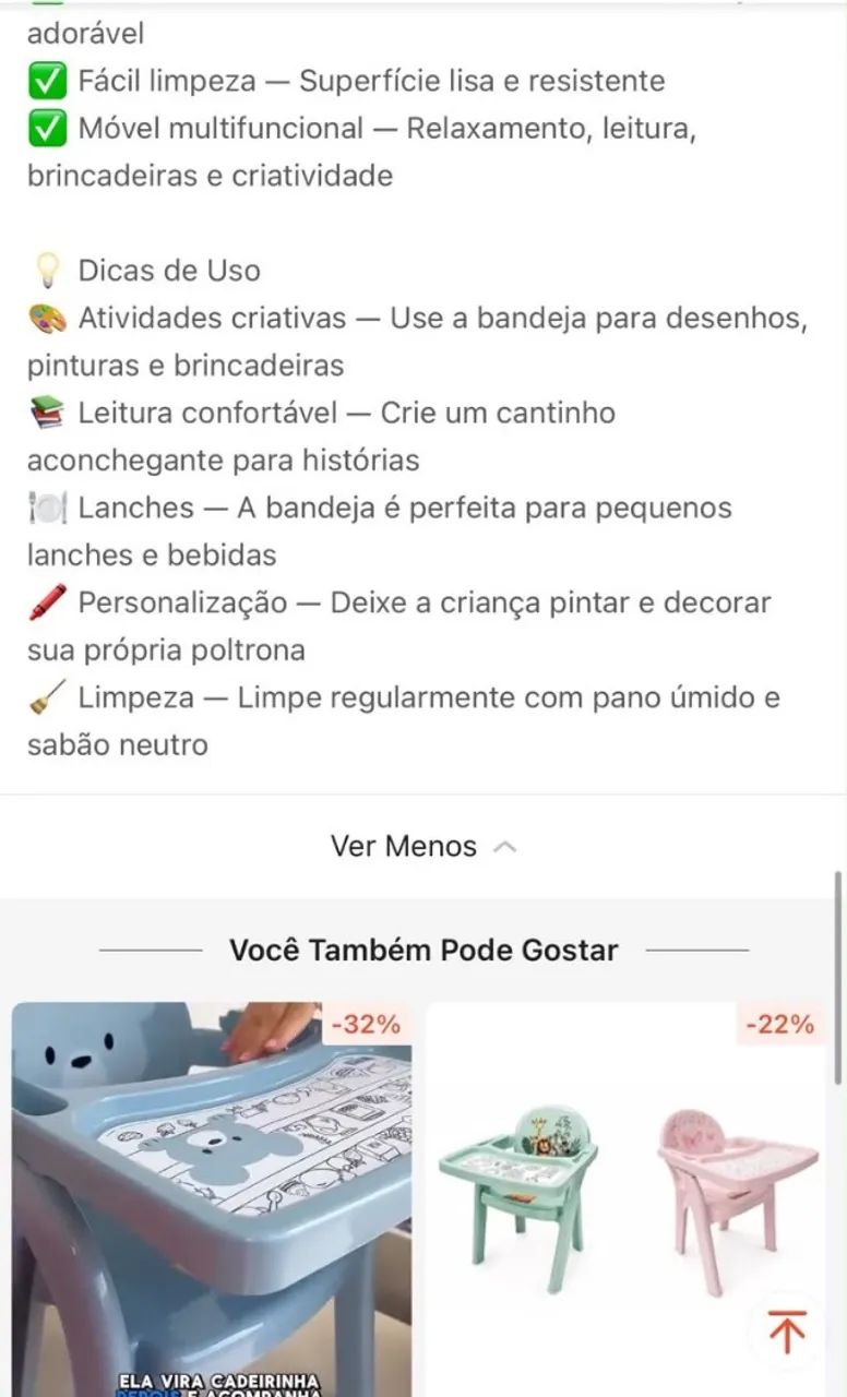 CADEIRA DE ALIMENTAÇÃO - Foto 5