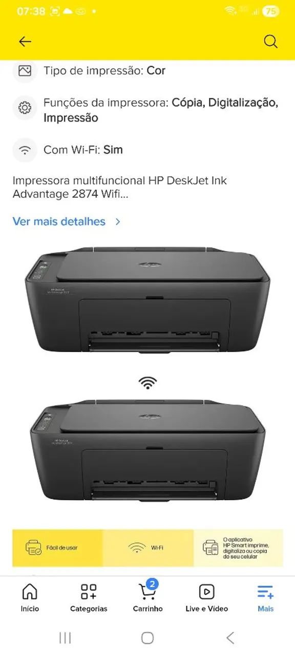 HP DESKJET 2874 - Foto 2