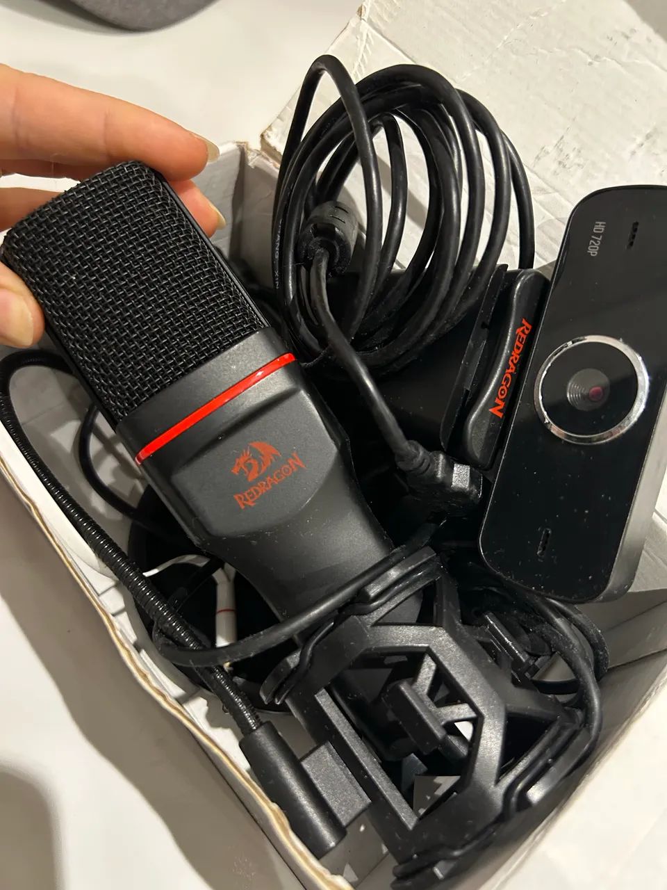 Microfone e câmera Redragon 