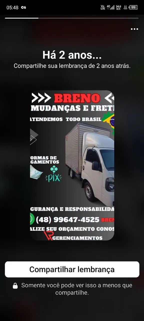 Fretes e mudanças incluindo interestadual 