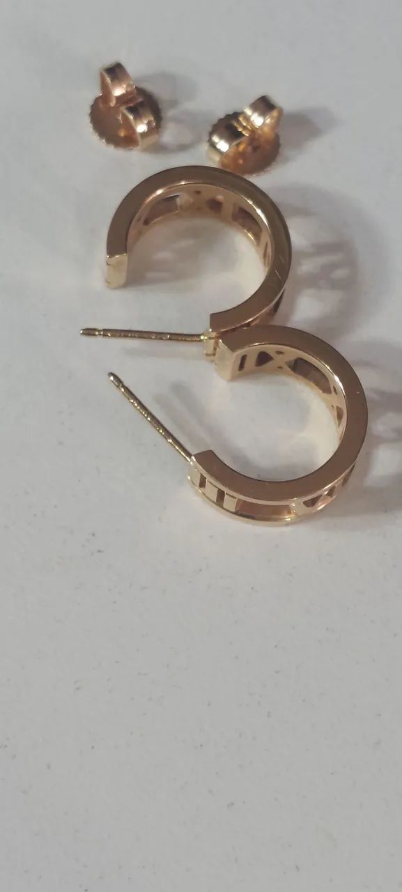 Brinco ouro rose tiffaniy 