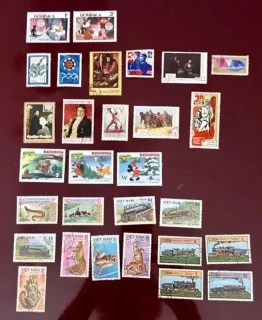 Selos antigos de diversos países - lote com 71 selos - Foto 3
