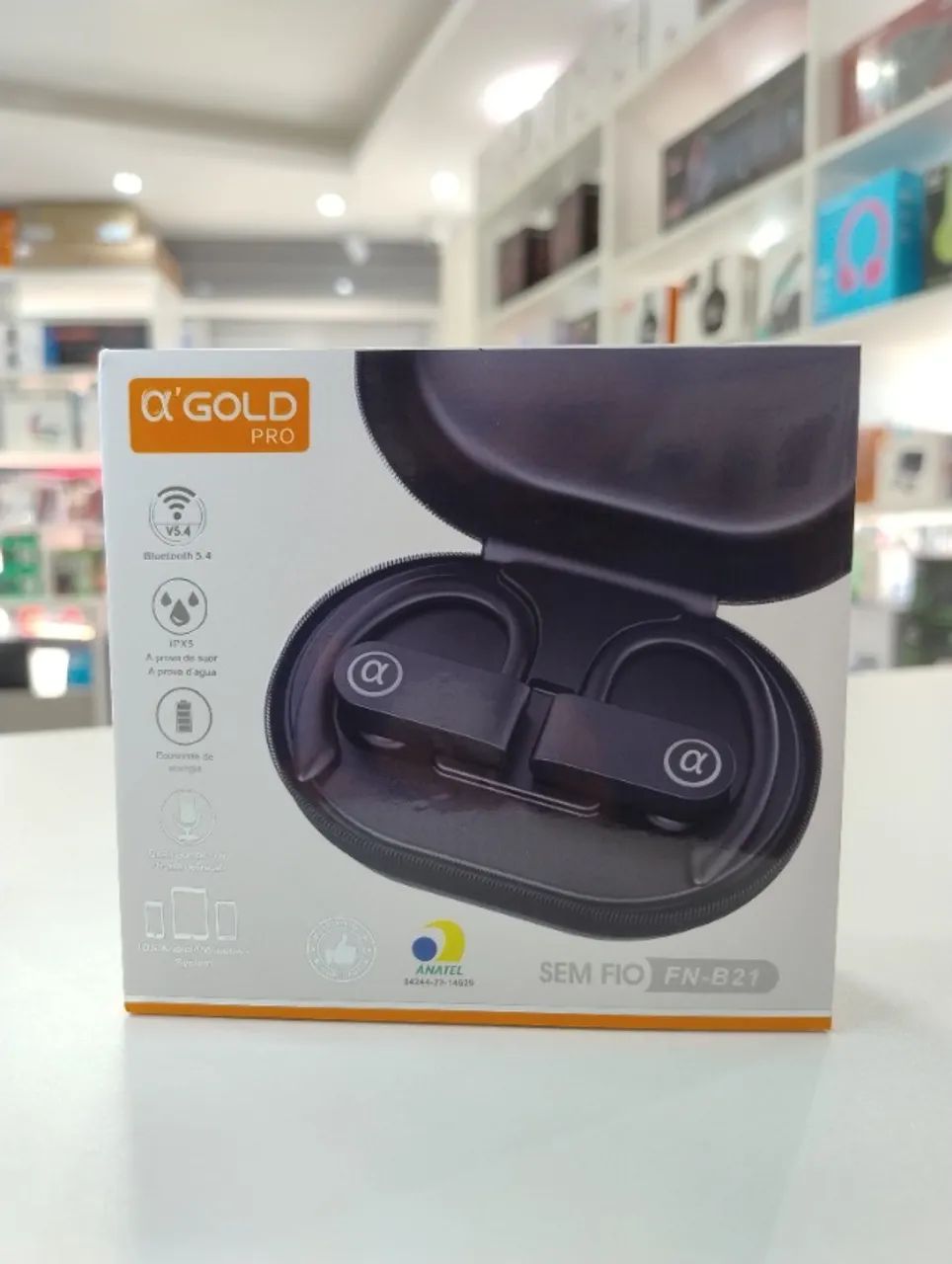 Fone Bluetooth A Gold FN-B21 Com Case E Microfone - Foto 5