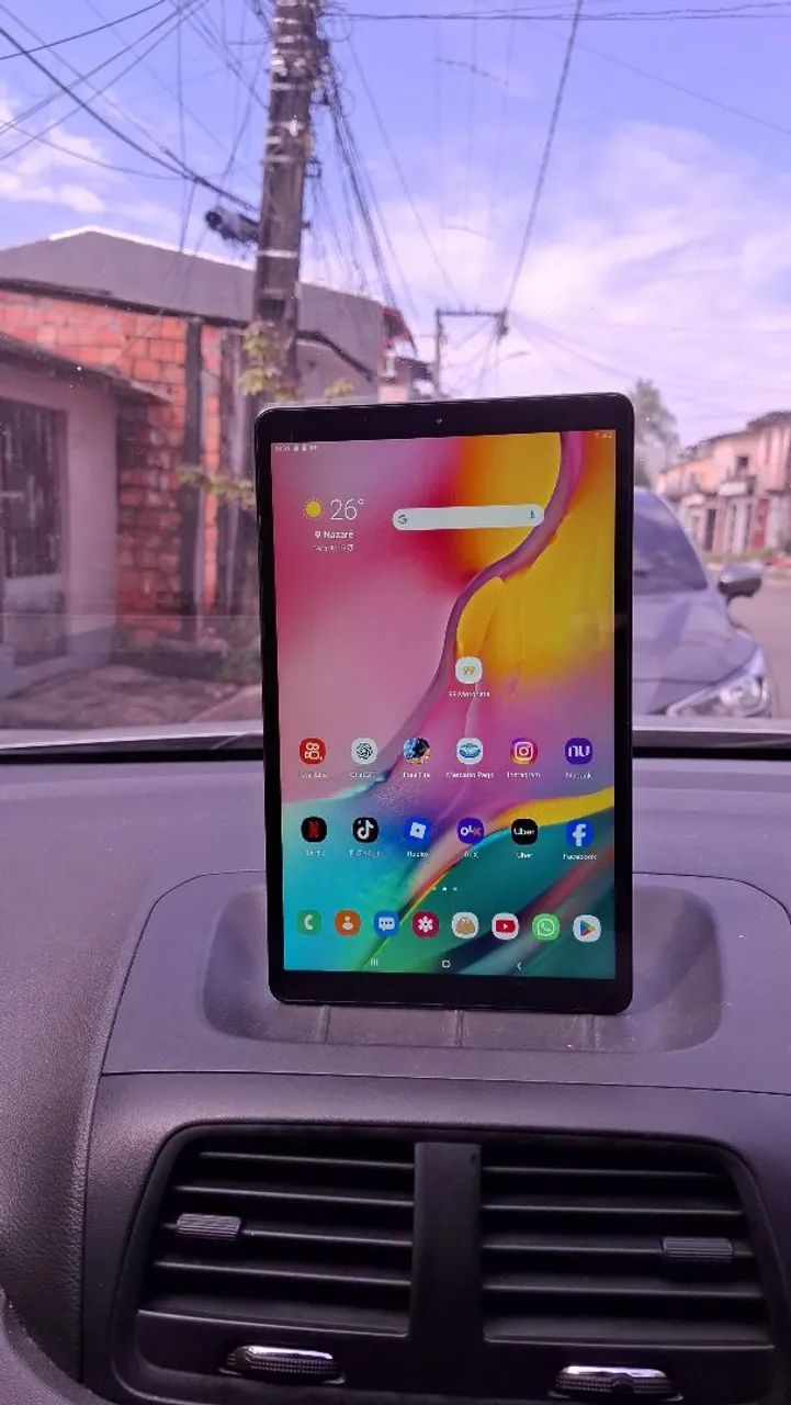Tablet samsung Tab A 10 polegadas Pega chip faz ligacao 32Gbs com capa