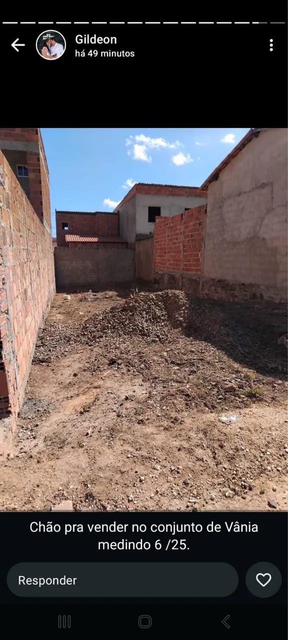 Terreno localizado no Conj de Vânia 