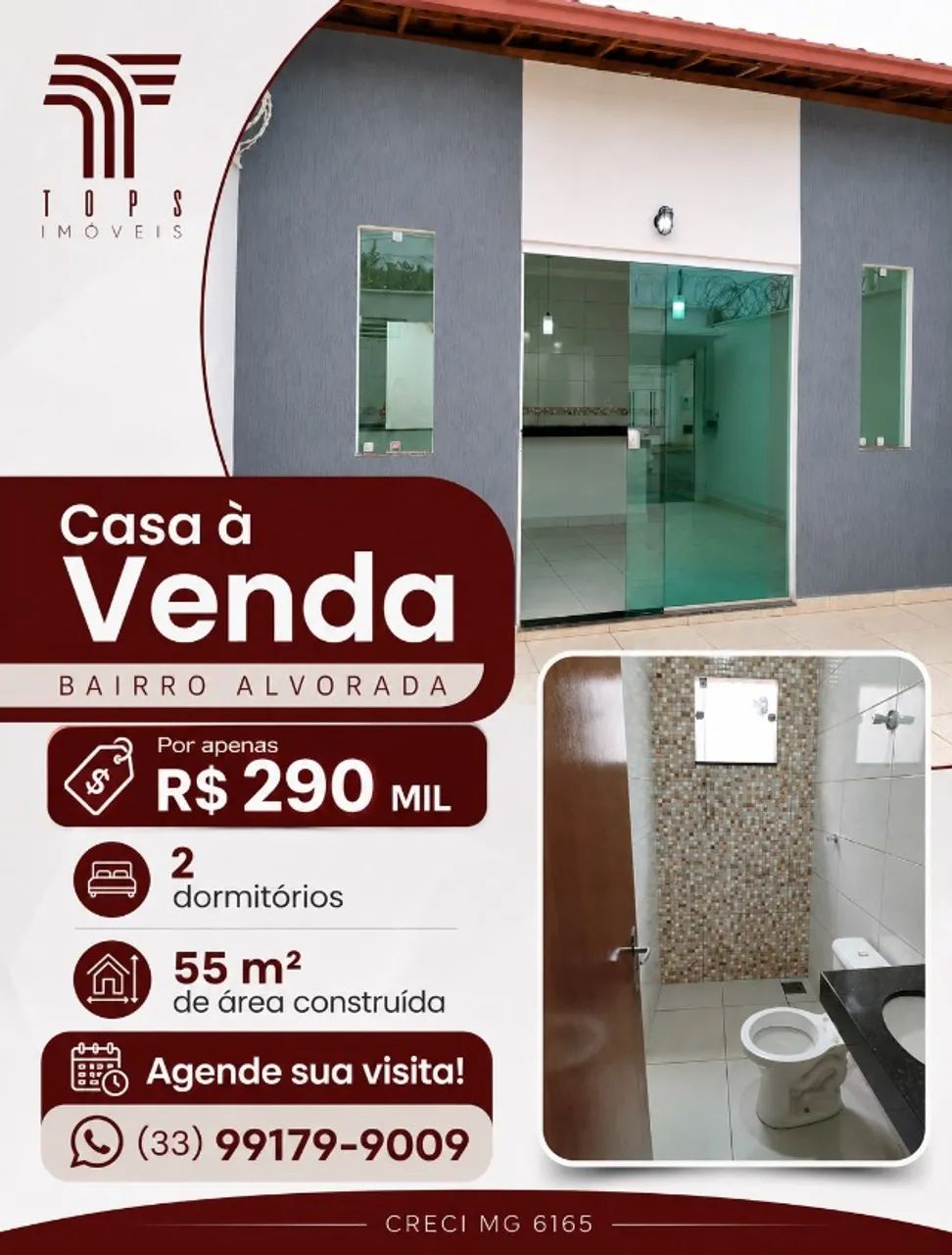 Casa 2 quartos bairro Alvorada