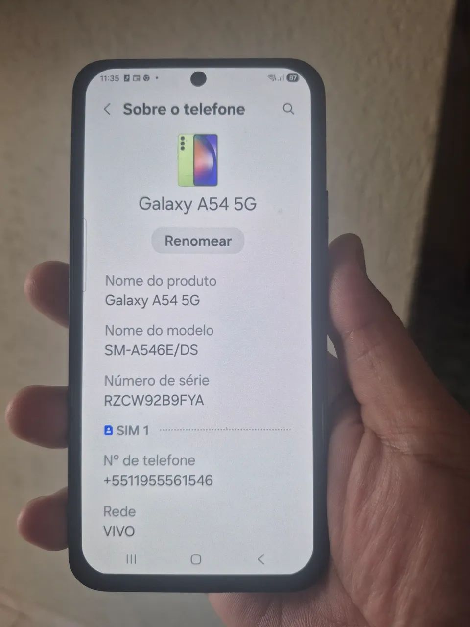 A54 256GB zerado sem detalhes 