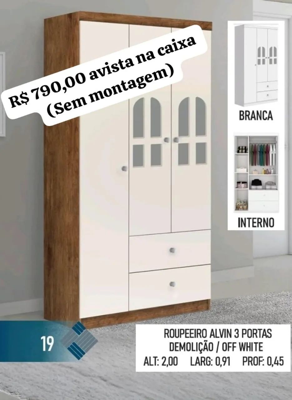 Roupeiro infantil Alvin Novo Na caixa