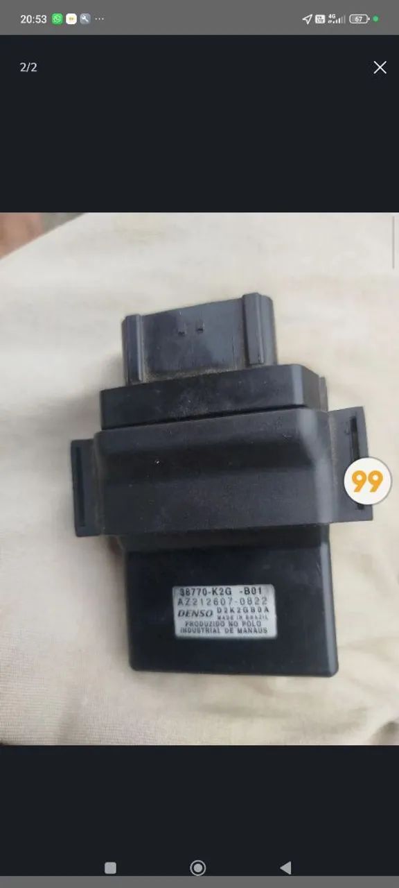 Vendo central de moto 