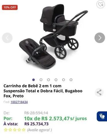 Carrinho Bugaboo 2 em 1 - importado  - Foto 5