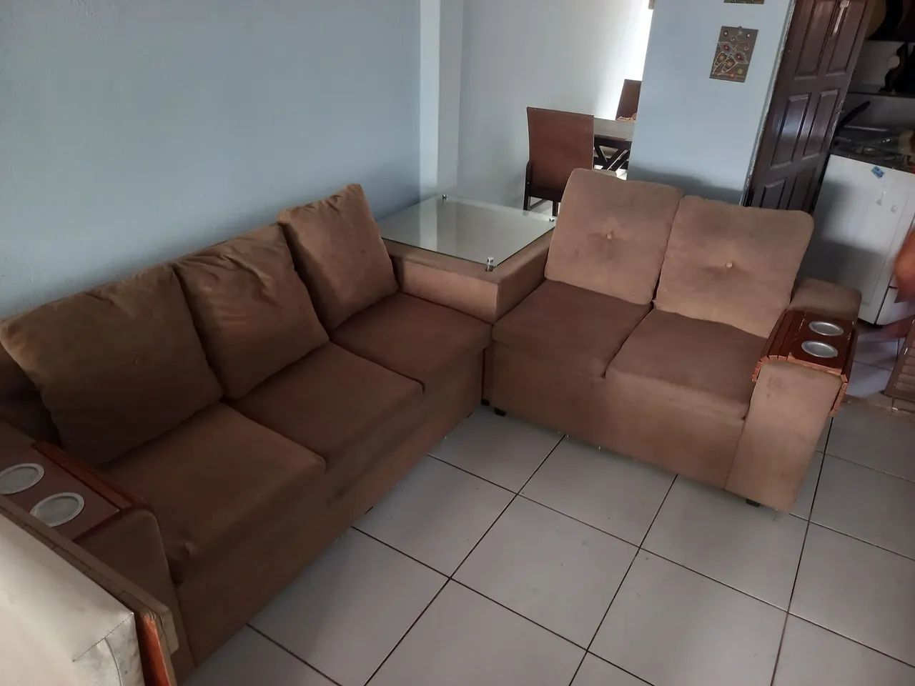 Jogo de sofá 2 e 3 lugares articulados
