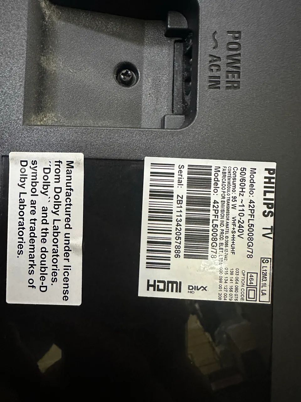 TV Philips 42PFL5008G/78 C/Defeito  - Foto 3