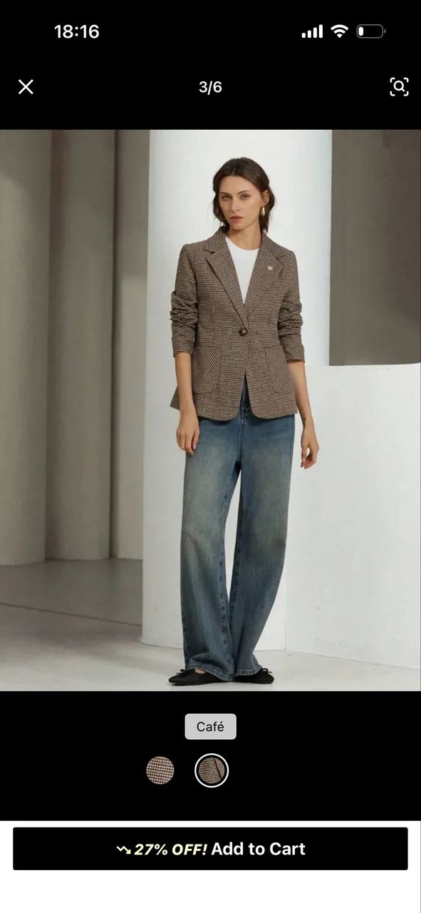 Blazer xadrez tamanho XS, marca Aveloria - Foto 4