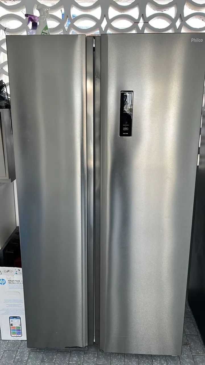 Geladeira Philco Side by Side Eco Inverter 489L Inox PRF504I