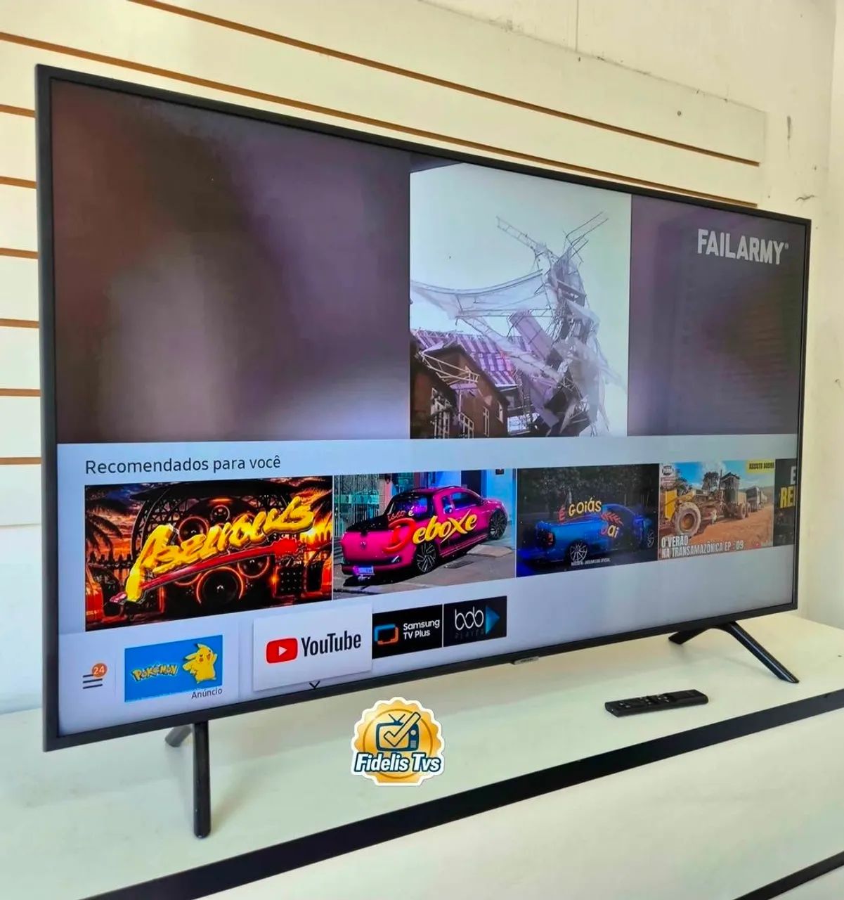 SAMSUNG TV 55 POLEGADAS SMART WIFI COMPLETA 4K UHD TYZEN COM 3 MIL CANAIS PLUS GRATIS - Foto 2