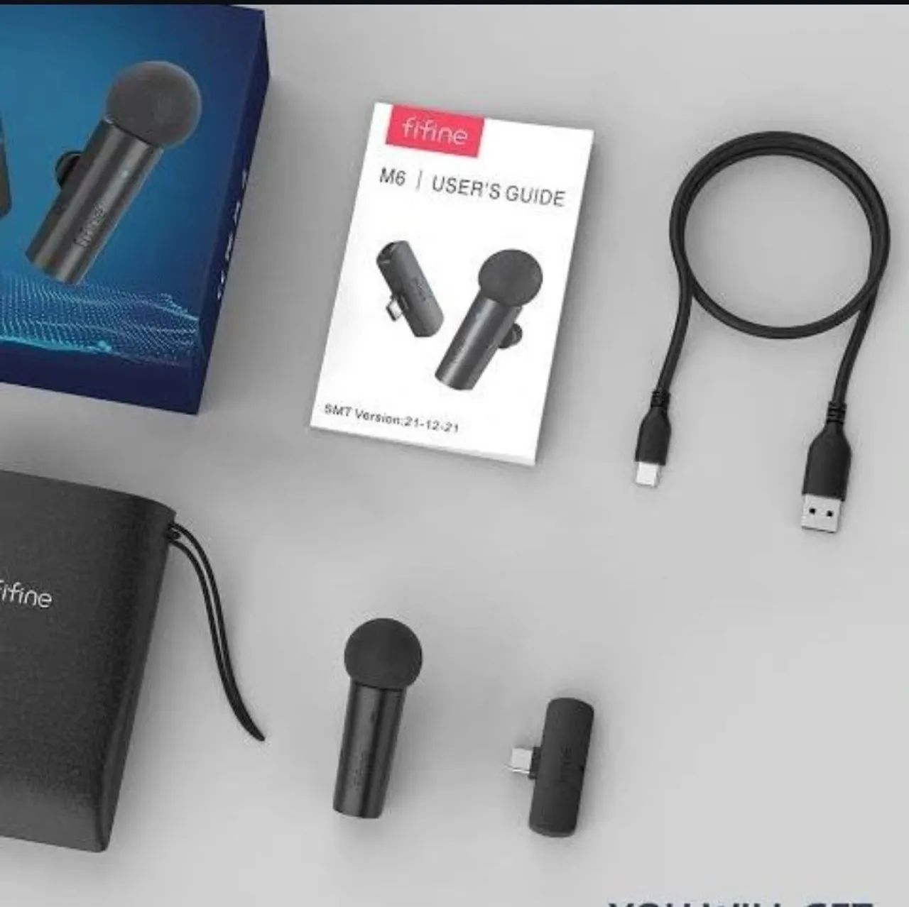 Microfone Fifine M6 wireless para celular Android e ios novo lacrado  - Foto 2