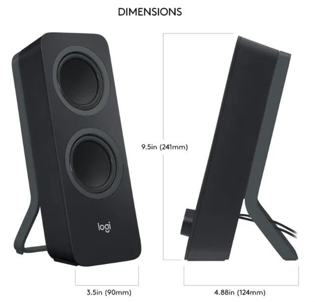 Caixa de som Bluetooth Logitech Z207 com Sistema 2.0 e conexão Bluetooth Nova Lacrada - Foto 3