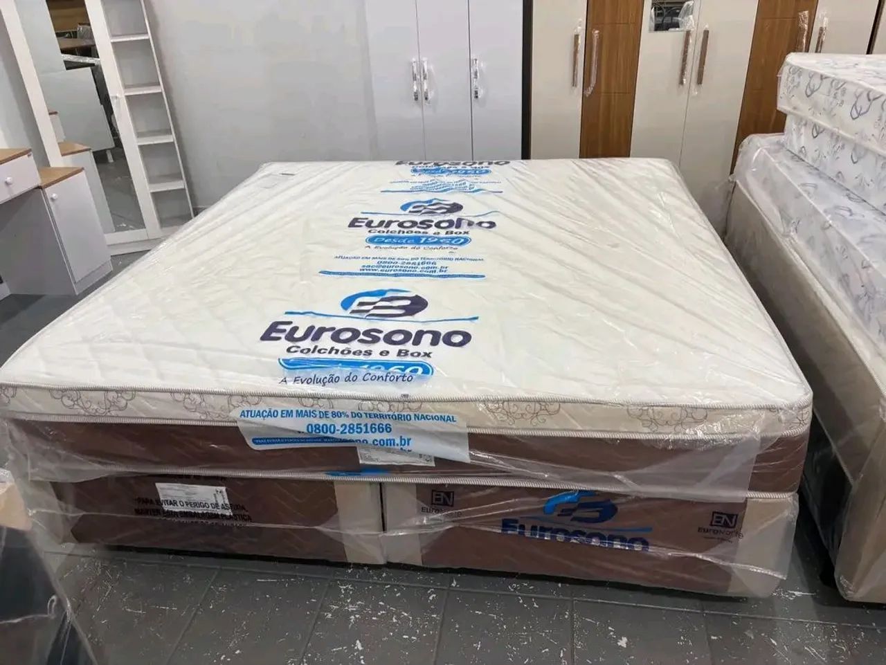 Cama box super King molas ensacadas nova