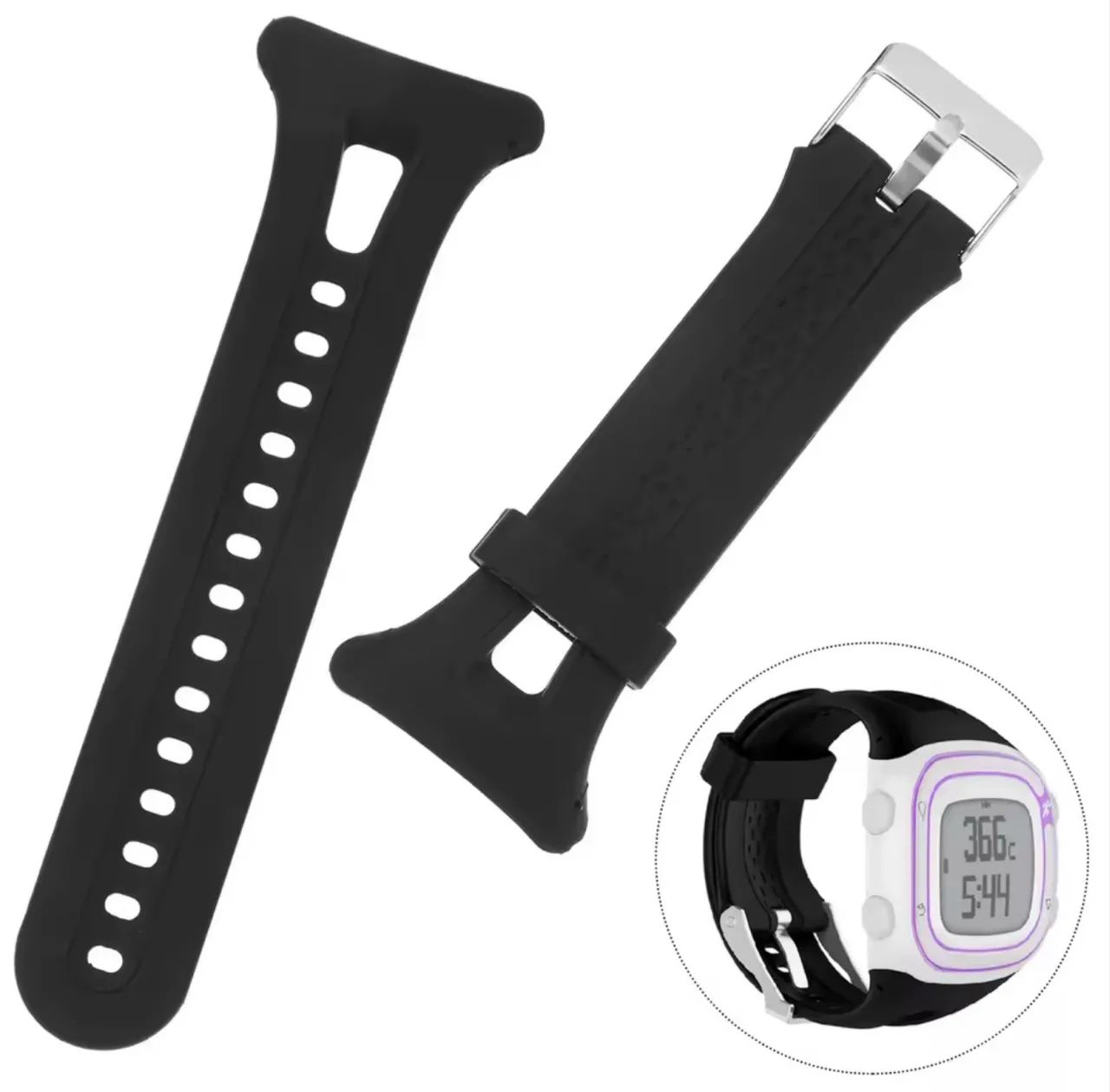 Pulseira de relógio inteligente silicone ajustável para forerunner 10 15