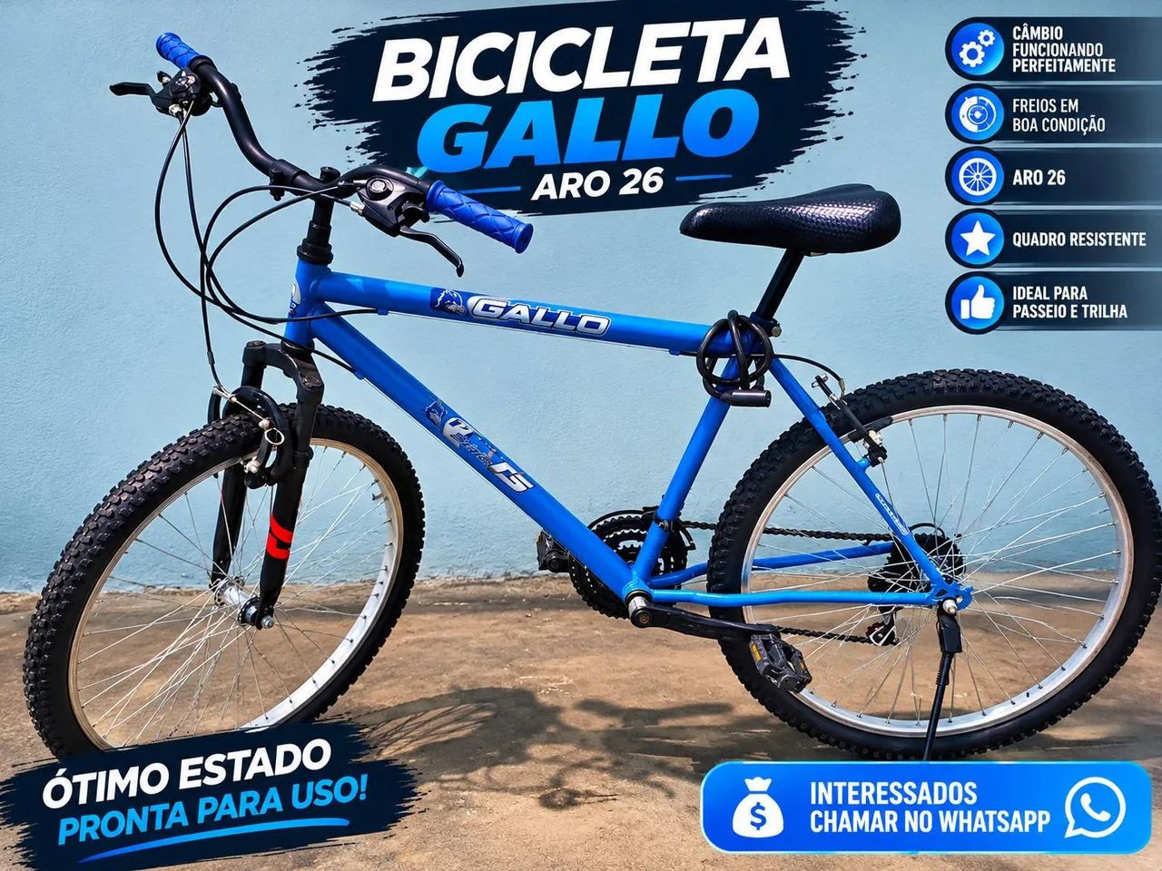 Bicicleta semi nova 