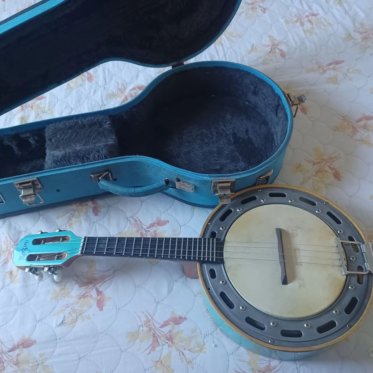 Banjo Rozini azul com case