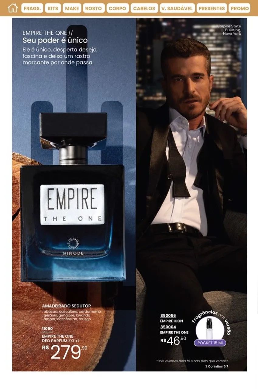 FRAGRÂNCIAS EMPIRE THE ONE e ICON 100ML HINODE - Foto 2
