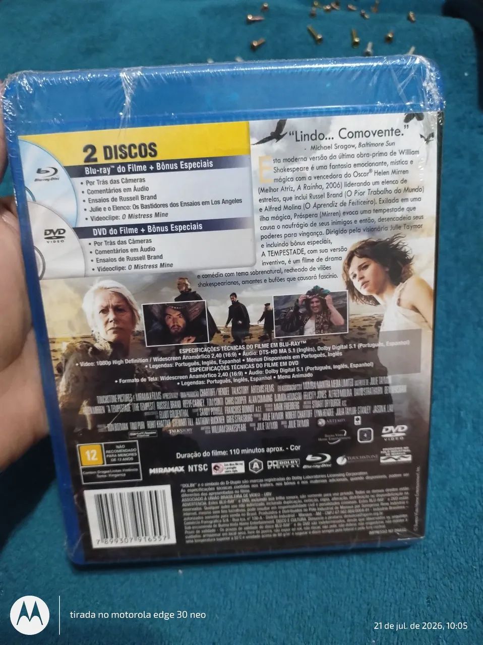 A tempestade blu-ray lacrado  - Foto 3