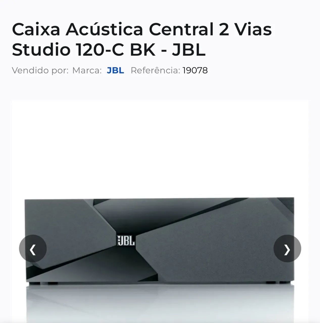 Caixa central JBL studio 120S