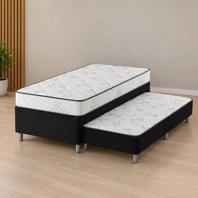 Cama Box Solteiro com Auxiliar Densidade 28