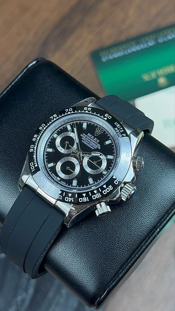 Relógio Rolex Daytona Black Oysterflex - Foto 4