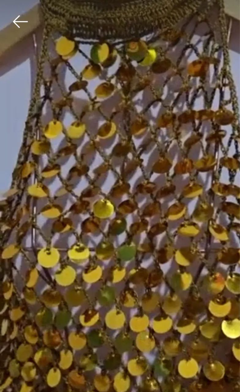 Vestido de crochê com paetê  - Foto 4
