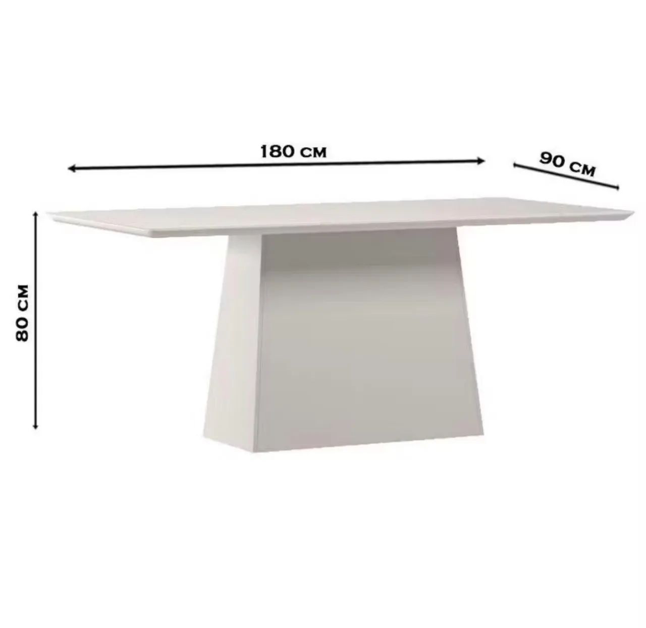 Mesa De Jantar Bárbara Com Vidro Off White - Foto 3