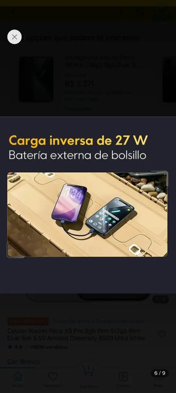 Troco Xiaomi Poco x8 pro 512gb - Foto 5