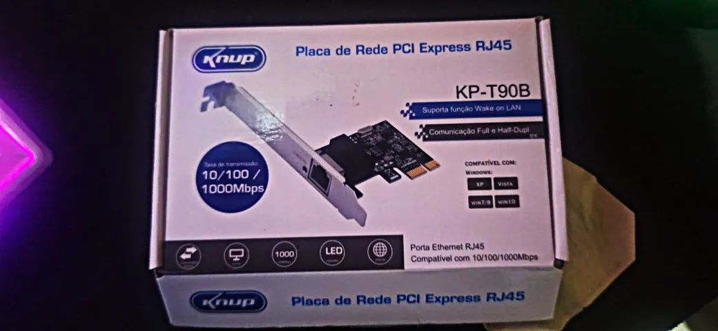 ? ÚLTIMA UNIDADE! Placa de Rede Gigabit PCI Express RJ45 1000Mbps - Internet Rápida e E - Foto 2