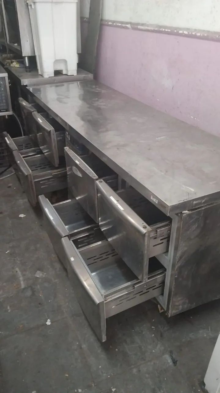 Balcão de gaveta em aço inox pra revisão  - Foto 2