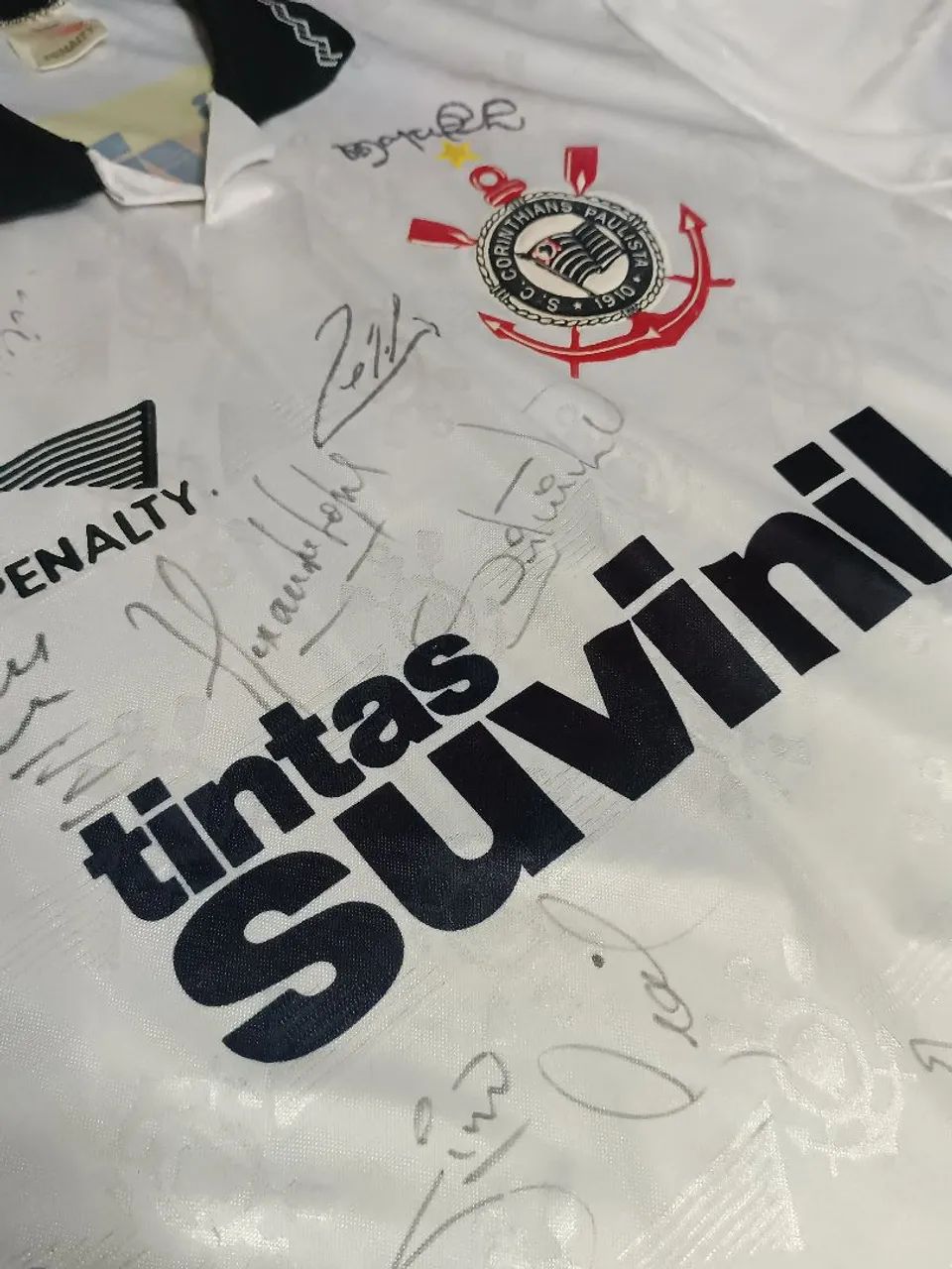 CAMISA CORINTHIANS SUVINIL 1995 AUTOGRAFADA - Foto 2