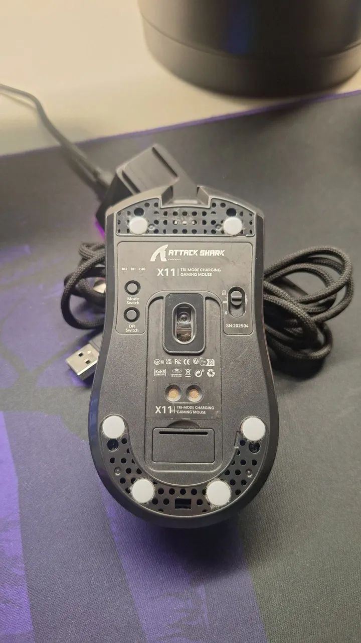 Mouse gamer Attack Shark X11 com dock - Foto 3
