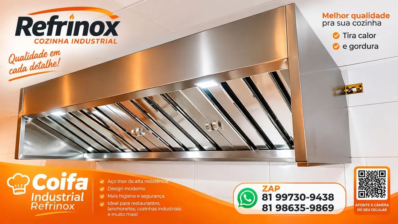 Bancada de inox ,coifa de inox. Industrial  - Foto 2