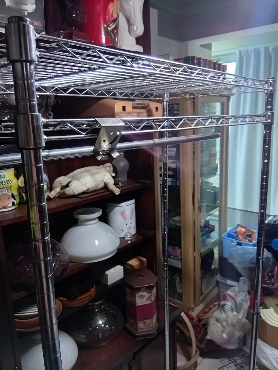 Arara e Estante multiuso em metal  - Foto 4