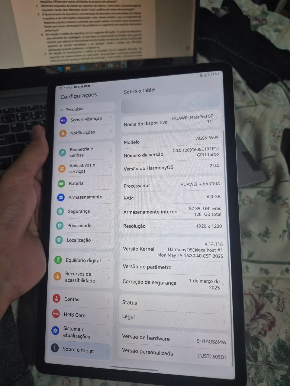 TABLET COM CANETA PRA ESTUDO HUAWEI