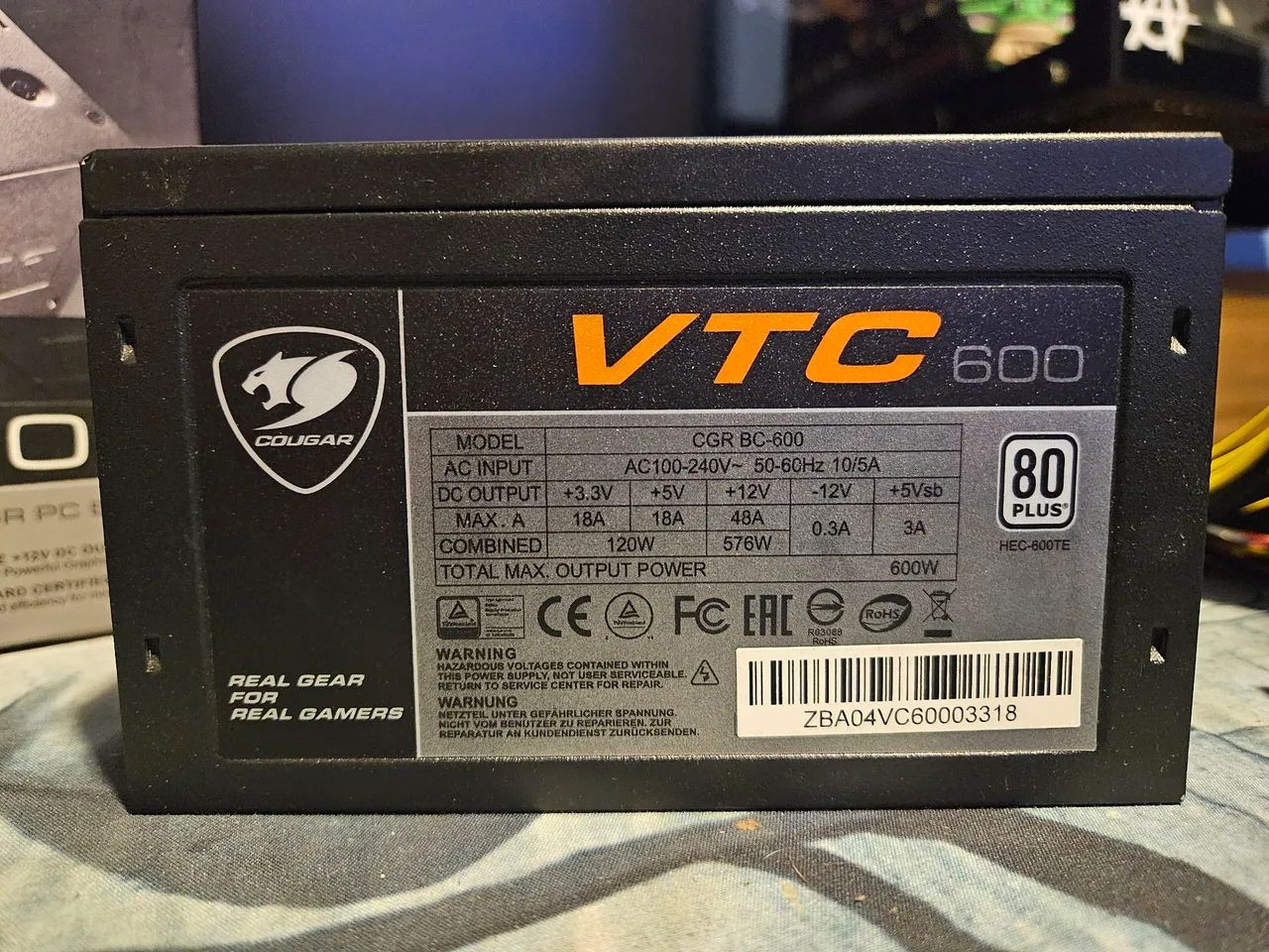 Fonte Cougar VTC 600W 80 Plus White - Foto 4