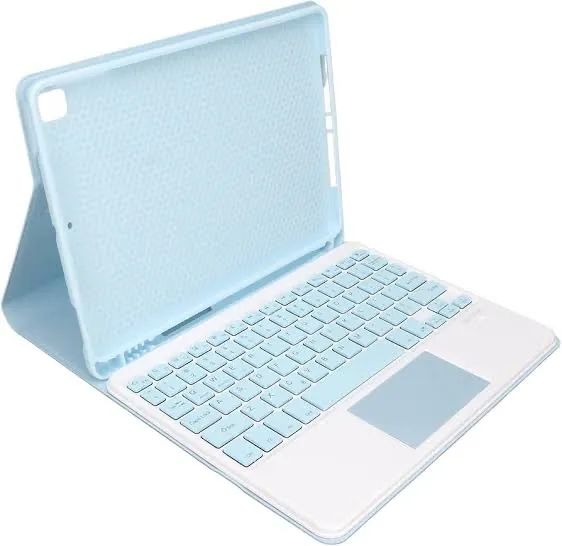 Capa com Teclado para iPads 7, 8, 9, 10 e 11 - Azul  - Foto 3