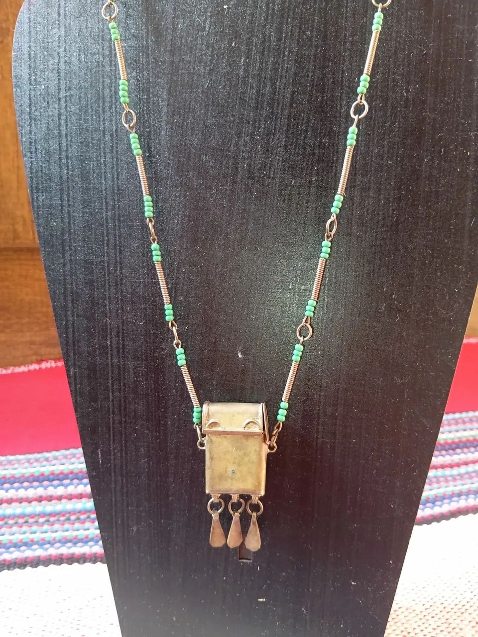 Colar artesanal de metal com pingente cor estilo berbere  - Foto 2