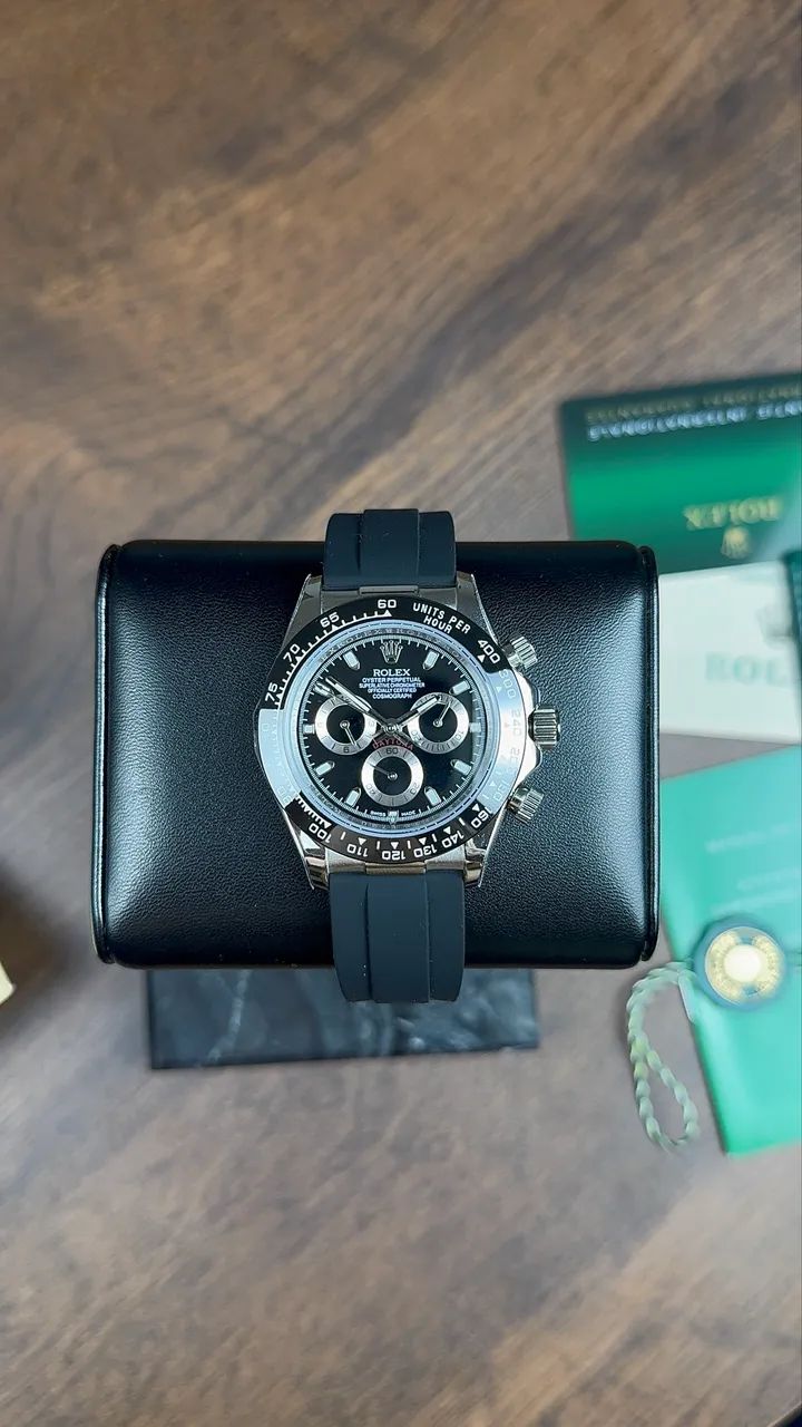 Relógio Rolex Daytona Black Oysterflex - Foto 5