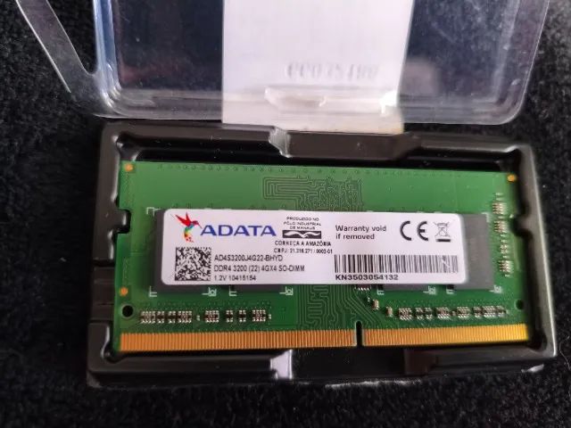 Memória RAM DDR4 Adata 8GB (2x 4GB) 3200MHz SODIMM Para Notebook