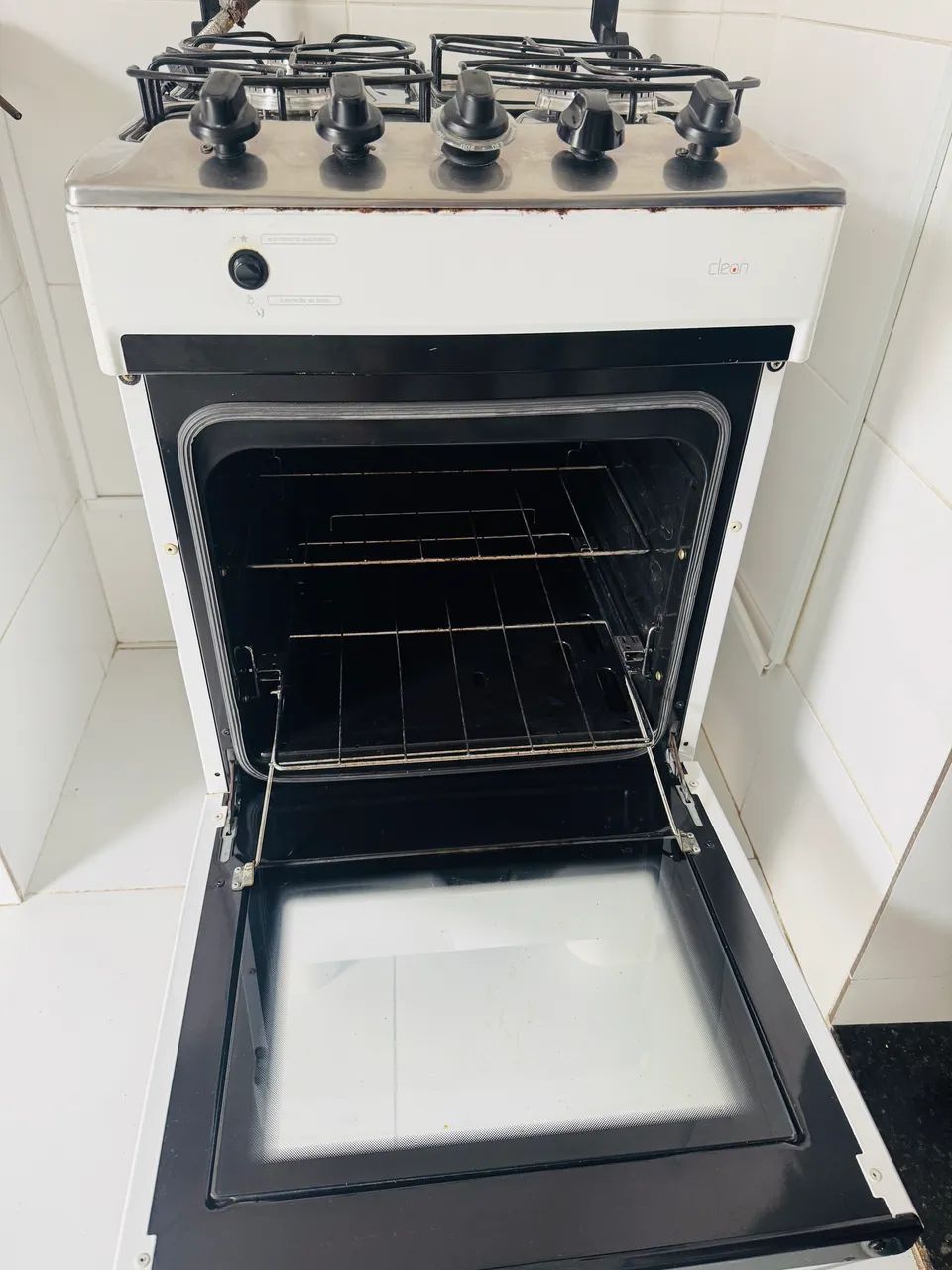 Fogão Brastemp Clean 4 Bocas Branco - Acendimento Automático - Funcionando Perfeitamente - Foto 4
