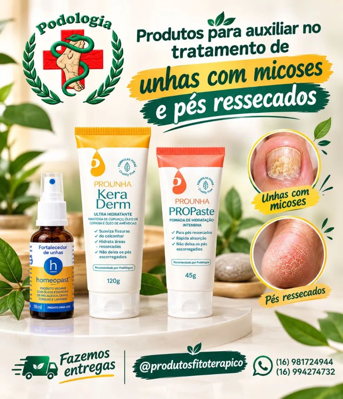 Produtos para micoses e pés ressecados 